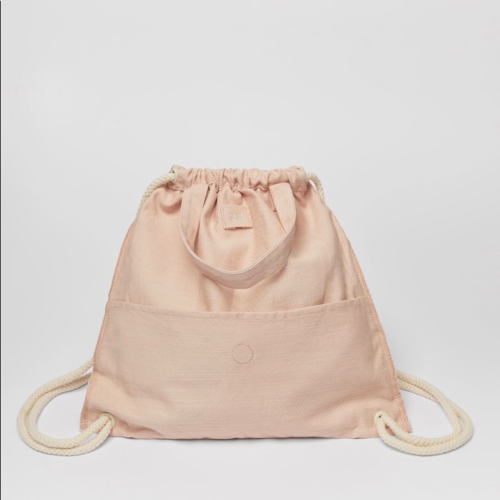 Zara 100% cotton bucket backpack NEW WITH TAG